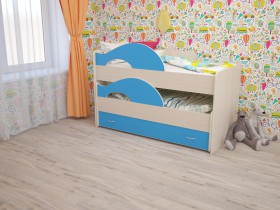 Кровать детская Радуга 1600 Млечный дуб/Венге в Мирном - mirnyj.katalogmebeli.com | фото 4