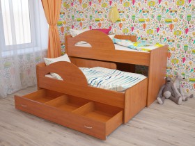 Кровать детская Радуга 1600 Млечный дуб/Венге в Мирном - mirnyj.katalogmebeli.com | фото 6