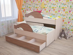 Кровать детская Радуга 1600 Млечный дуб/Венге в Мирном - mirnyj.katalogmebeli.com | фото 7