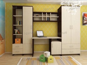 Детская Студент Комплект мебели (Дуб сонома/Белый) в Мирном - mirnyj.katalogmebeli.com | фото