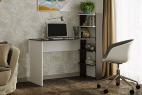 Компьютерный стол №3 (Венге/Белый) в Мирном - mirnyj.katalogmebeli.com | фото