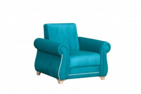 Кресло для отдыха "Порто" (велюр киви бирюза / микровельвет крем) в Мирном - mirnyj.katalogmebeli.com | фото