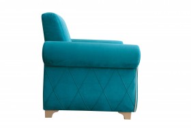 Кресло для отдыха "Порто" (велюр киви бирюза / микровельвет крем) в Мирном - mirnyj.katalogmebeli.com | фото 6