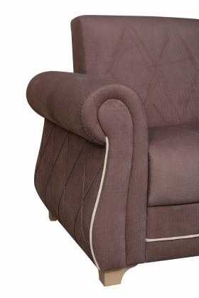 Кресло для отдыха "Порто" (велюр текстура лиловый / микровельвет крем)/осн. в Мирном - mirnyj.katalogmebeli.com | фото 6