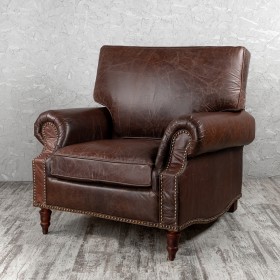 Кресло кожаное Лофт Аристократ (ширина 1100 мм) в Мирном - mirnyj.katalogmebeli.com | фото