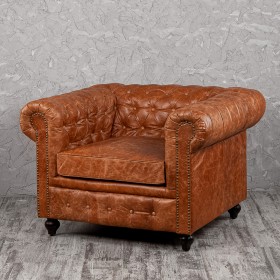 Кресло кожаное Лофт Честер (кожа буйвола) в Мирном - mirnyj.katalogmebeli.com | фото