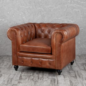 Кресло кожаное Лофт Честер (кожа) в Мирном - mirnyj.katalogmebeli.com | фото