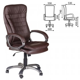 Кресло офисное BRABIX Omega EX-589 (коричневое) в Мирном - mirnyj.katalogmebeli.com | фото
