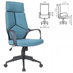 Кресло офисное BRABIX Prime EX-515 (голубая ткань) в Мирном - mirnyj.katalogmebeli.com | фото