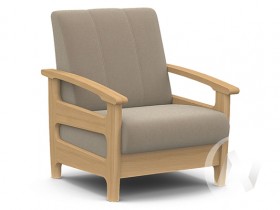 Кресло отдыха Омега (бук лак/CATANIA LATTE) в Мирном - mirnyj.katalogmebeli.com | фото
