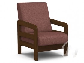 Кресло отдыха Вега-34 (орех лак/UNO BERRY) в Мирном - mirnyj.katalogmebeli.com | фото
