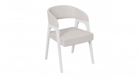 Кресло «Техас 1» (Белый матовый/Шенилл Estetica Vanille №220) в Мирном - mirnyj.katalogmebeli.com | фото