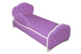 Кровать 170 Гармония 67 Светло-фиолетовый (мягкий бортик) в Мирном - mirnyj.katalogmebeli.com | фото