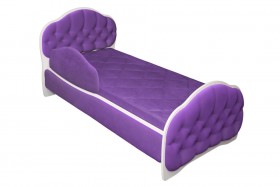 Кровать 180 Гармония 32 Фиолетовый (мягкий бортик) в Мирном - mirnyj.katalogmebeli.com | фото