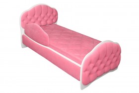 Кровать 180 Гармония 89 Розовый (мягкий бортик) в Мирном - mirnyj.katalogmebeli.com | фото