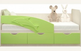 Кровать детская 1,8м Дельфин (Салатовый металлик) в Мирном - mirnyj.katalogmebeli.com | фото