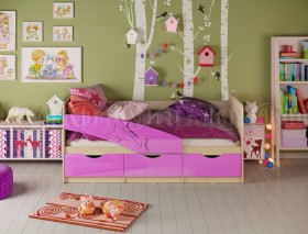 Кровать детская 1,8м Дельфин (Сиреневый металлик) в Мирном - mirnyj.katalogmebeli.com | фото