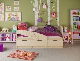 Кровать детская 1,8м Дельфин (Ваниль матовый) в Мирном - mirnyj.katalogmebeli.com | фото