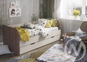 Кровать детская Балли 2-х уровневая (шимо темный/шимо светлый) в Мирном - mirnyj.katalogmebeli.com | фото