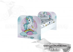 Кровать детская КР-08 Тойс (белый/белый,фотопечать Little Pony) в Мирном - mirnyj.katalogmebeli.com | фото