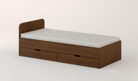 Кровать с ящиками 900 (Орех темный) в Мирном - mirnyj.katalogmebeli.com | фото