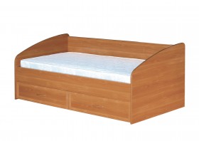 Кровать с ящиками с задней спинкой 900-1 без матраса Вишня Оксфорд в Мирном - mirnyj.katalogmebeli.com | фото
