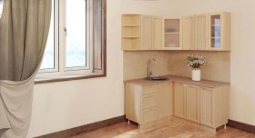 Угловая кухня Рамочная 1500х1400 мм (Беленый дуб) в Мирном - mirnyj.katalogmebeli.com | фото 3