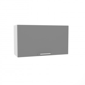 Квадро ВПГ 800 шкаф верхний горизонтальный высокий (Ваниль кожа/корпус Серый) в Мирном - mirnyj.katalogmebeli.com | фото