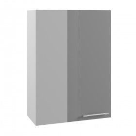 Квадро ВПУ 650 шкаф верхний угловой высокий (Ваниль кожа/корпус Серый) в Мирном - mirnyj.katalogmebeli.com | фото