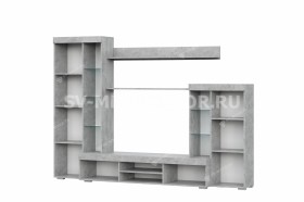 Мебель для гостиной МГС 5 Цемент светлый / Белый в Мирном - mirnyj.katalogmebeli.com | фото 4