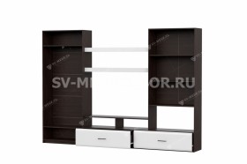 Мебель для гостиной МГС 7 Исполнение 1 Дуб Венге/Белый глянец в Мирном - mirnyj.katalogmebeli.com | фото