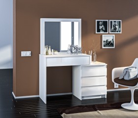 Медея СБ-3232 Стол туалетный Белый/Белый глянец в Мирном - mirnyj.katalogmebeli.com | фото