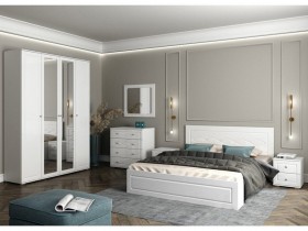 Модульная спальня Барселона (Белый/Белый глянец) в Мирном - mirnyj.katalogmebeli.com | фото