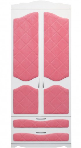 Шкаф 2-х створчатый с ящиками серии Иллюзия 89 Розовый в Мирном - mirnyj.katalogmebeli.com | фото