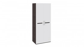 Шкаф для одежды с 2-мя дверями «Фьюжн» Белый глянец/Венге Линум в Мирном - mirnyj.katalogmebeli.com | фото