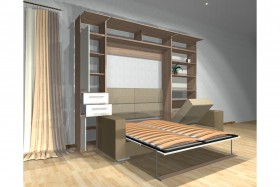 Шкаф-кровать с диваном Каролина в Мирном - mirnyj.katalogmebeli.com | фото 3