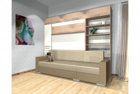 Шкаф-кровать с диваном Каролина в Мирном - mirnyj.katalogmebeli.com | фото 4