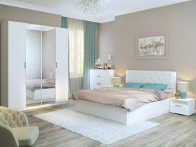 Спальня Тиффани (Белый текстурный) в Мирном - mirnyj.katalogmebeli.com | фото