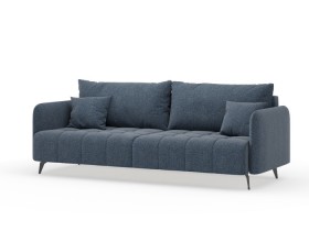 Валериан диван трёхместный прямой Синий, ткань RICO FLEX 101 в Мирном - mirnyj.katalogmebeli.com | фото