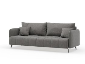 Валериан диван трёхместный прямой Стальной, ткань RICO FLEX 9292 в Мирном - mirnyj.katalogmebeli.com | фото